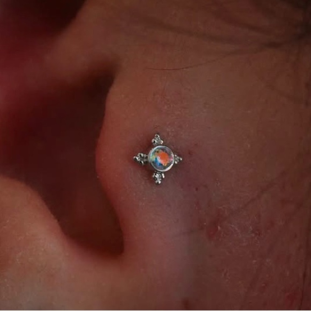 BVLA Mini Kandy 14K White Gold w/ Mercury Mist Topaz, Threadless ✨